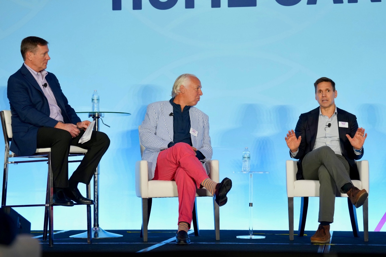 AccordCare CEO Dave Jones speaking on a panel at the Home Care 100 conference